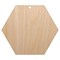 Hexagon Solid Unfinished Craft Wood Holiday Christmas Tree DIY Pre-Drilled Ornament